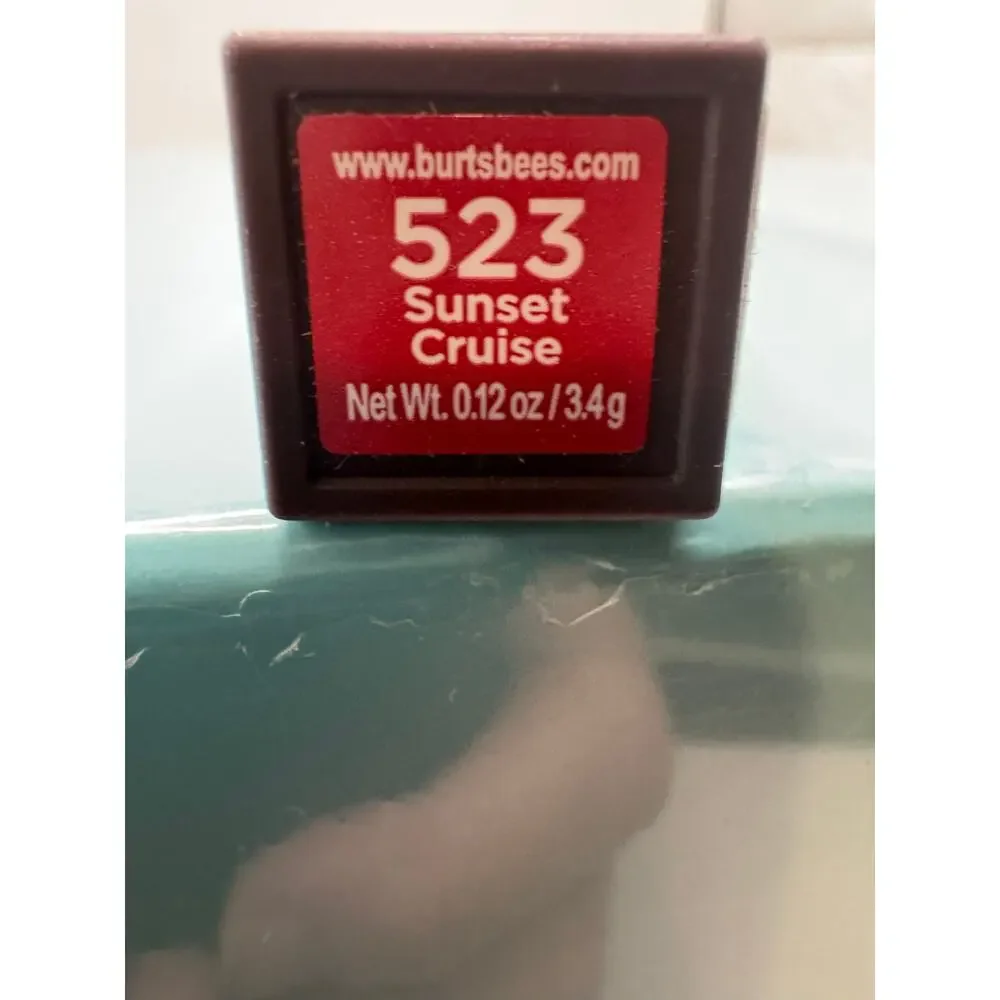 Burt's Bees Satin Lipstick 523 Sunset Cruise 100% Natural 0.12 Oz / 3.4 g NWB
